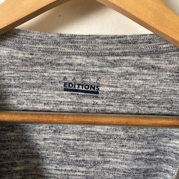 Basic Editions Gray Short Sleeve Tee - Picture 5 of 13